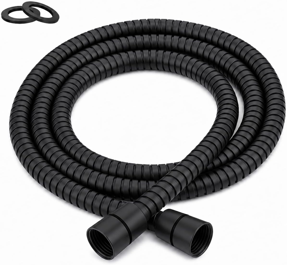 Shower Hose, 60 Inches Stainless Steel Shower Head Hose Replacement, Brass Insert & Nut, Flexible and Durable, Electroplating Finish, Universal Fitting (Chrome, 60 Inches (1.5 Meters))