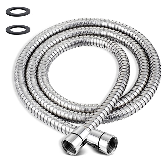 Shower Hose, 60 Inches Stainless Steel Shower Head Hose Replacement, Brass Insert & Nut, Flexible and Durable, Electroplating Finish, Universal Fitting (Chrome, 60 Inches (1.5 Meters))